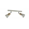 REGLETA FOCOS BLANCO MADERA 2 LUCES