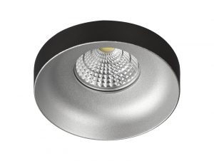 EMPOTRADO ALUMINIO GU-10 NEGRO-PLATA