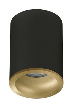 CILINDRO SUPERFICIE GU-10 NEGRO-ORO IP-65