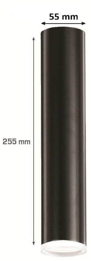 CILINDRO SUPERFICIE GU-10 NEGRO DIFUSOR