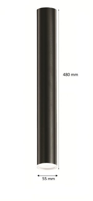 CILINDRO SUPERFICIE GU-10 NEGRO DIFUSOR