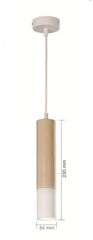 COLGANTE CILINDRO GU-10 MADERA