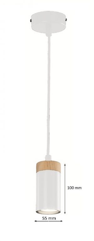 COLGANTE CILINDRO GU-10 MADERA