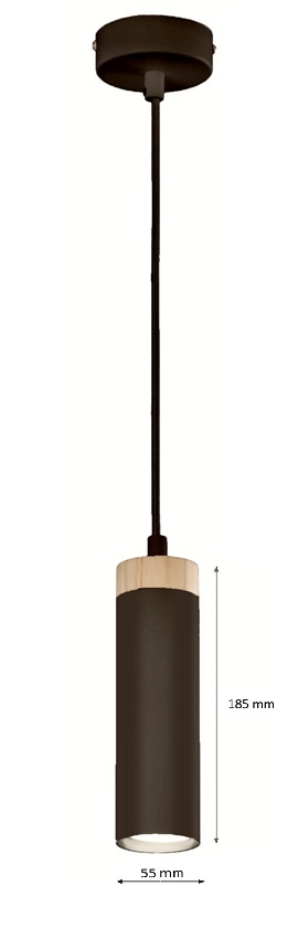 COLGANTE CILINDRO GU-10 MADERA