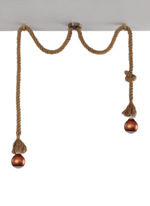 PENDEL SOGA DESPLAZADO 2 LUCES E-27