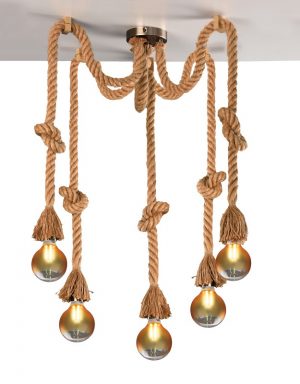 PENDEL SOGA DESPLAZADO 5 LUCES E-27