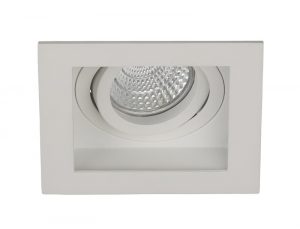 EMPOTRADO ALUMINIO GU-10 CUADRADO BLANCO-